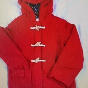 Kids Red Toggle Coat